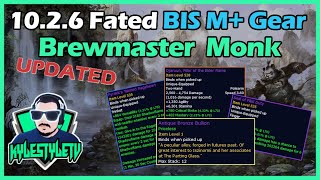 Updated 1026 Brewmaster Monk Fated BIS Gear List for Keys and What to Spend Bullions Dinars on [upl. by Nitsur]