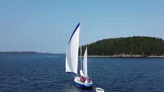 Sailboat and Islands Jonesport Maine [upl. by Middleton294]