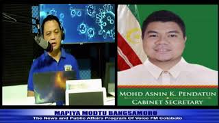 BARMM SITUATION ON COVID19  Exclusive Interview  CabSec Mohd Asnin Pendatun [upl. by Weismann459]