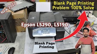 Epson L5290 L5190 Printer Black ink Not Printing  Epson L5190 Color Printing Problem 100 Solved [upl. by Dael]