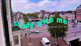 Study With Me In The Netherlands  Pomodoro Productivity Session  1 hour  LoFI [upl. by Alacim]