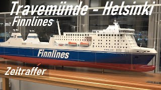 Travemünde  Helsinki mit Finnlines mit Zeitraffer ganze Strecke [upl. by Rutra167]