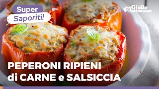 PEPERONI RIPIENI DI CARNE e SALSICCIA – IRRESISTIBILI 🤤🤤🤤 [upl. by Fennessy]