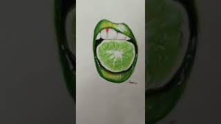 drawing art limelips viral lime lips draw green foryou pourtoi foryoupage pourtoipage [upl. by Lombardo]