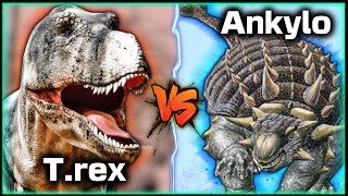 TREX vs ANKYLOSAURUS — Who Would Win dinosaur trex animals [upl. by Meldon]