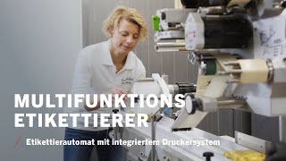 Etikettierer mit Transportband und integriertem Drucker [upl. by Merla]