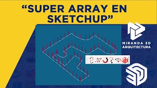 SKETCHUP PLUGIN  SUPER ARRAY IN SKETCHUP  SKETCHUP TUTORIAL [upl. by Nawad]