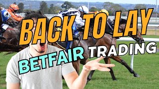 Betfair Trading Strategy  Back To Lay In Play Horse Racing [upl. by Esinrahs]