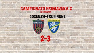 Campionato Primavera 2 10 Giornata CosenzaFrosinone 23 [upl. by Veno]