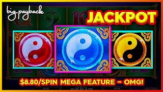 SUPER RARE JACKPOT ALL 3 POTS AT MAX BET Dragons Law Slots [upl. by Rostand]