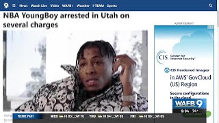 NBA YoungBoy arrested in Utah on several charges [upl. by Naillimxam]