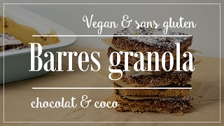 RECETTE  Barres granola amarante chocolat amp coco [upl. by Nasah]