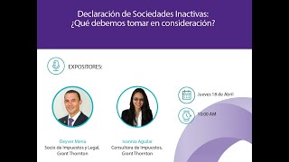 Declaración de Sociedades Inactivas ¿Qué debemos tomar en consideración [upl. by Yrem]