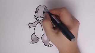 How to draw Charmander Salameche ヒトカゲ Hitokage 파이리 Pairi [upl. by Camey719]