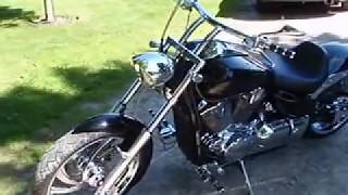 2009 Honda VTX 1300C Custom Chopper 240 Fat kit Single sided swingarm Not a SUMOX kit [upl. by Arquit]