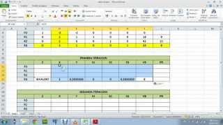 videotutorialMetodo Simplex Usando Excel parte1avi [upl. by Otte]