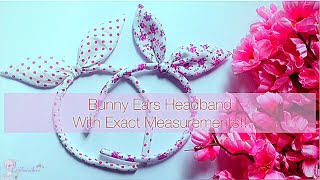 How to make headband from old clothDiy Bunny Ear HeadbandRabbit ear hairbandHair accessoriesDIY [upl. by Gunning101]