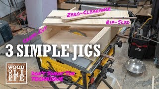 3 Simple Jigs to get Professional Results from any Table Saw  Shop Tips [upl. by Yoshio]