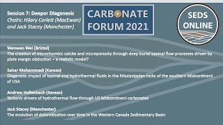 The Carbonate Forum 2021  Session 7  Deeper Diagenesis [upl. by Damek]