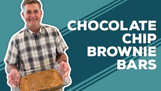 Love amp Best Dishes Chocolate Chip Brownie Bars Recipe  How to Make Brookies [upl. by Selia704]