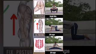 Hip MobilityFix PostureAbs Workout shorts [upl. by Thomey]