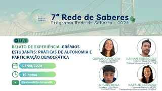 RELATO DE EXPERIÊNCIA GRÊMIOS ESTUDANTIS PRÁTICAS DE AUTONOMIA E PARTICIPAÇÃO DEMOCRÁTICA [upl. by Rehpotsrihc]