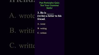 Past Participles Quiz part1 TFE grammarquiz quiz [upl. by Leatri]