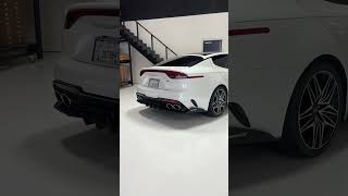 Veloce USA Kia Stinger Rear Spats  Diffuser with Fins Installed kia stinger rearlip diffuser [upl. by Blainey]