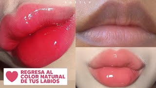 👄 BLANQUEA TUS LABIOS NATURALMENTE LABIOS ROSADOS Y SUAVES 👄  softly [upl. by Enelrats]