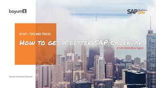 B1UP Tip How to get a better SAP Calendar [upl. by Par]