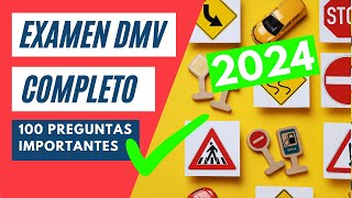 100 PREGUNTAS EXAMEN TEÓRICO DE CONDUCIR de CALIFORNIA 2024 [upl. by Anoek]