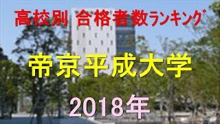 帝京平成大学 高校別合格者数ランキング 2018年【グラフでわかる】 [upl. by Marysa]