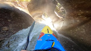 Kayaking through a crazy 50ft Tunnel Waterfall [upl. by Bucky]