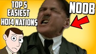 Top 5 Easiest Starting Nations on HOI4 [upl. by Aynotel523]