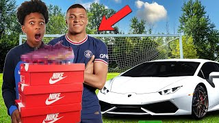 I Challenged My Dad To A Lamborghini Football 1v1 In Mbappe Boots [upl. by Temme]