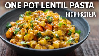 ONE POT LENTIL PASTA Recipe  Easy Vegetarian and Vegan Meals [upl. by Blus]