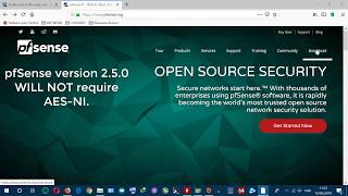 pfSense version 250 WILL NOT require AES NI capable CPUs [upl. by Betty315]