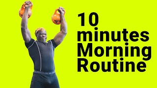 10 MINUTES MORNING KETTLEBELL amp SKIPPING ROUTINE [upl. by Einaffets140]