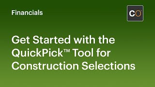 Get Started with the QuickPick Tool for Construction Selections ConstructionOnline Exclusive [upl. by Dash12]