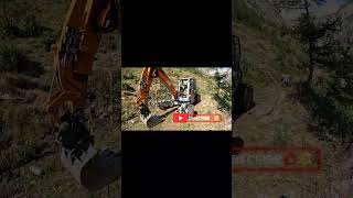 Schreitbagger climbing and on the way menzigombauer extrem excavator [upl. by Apps]