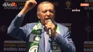 Erdoğan mitingte şarkı söyledi quotDuyanlara duymayanlaraquot [upl. by Aspia]