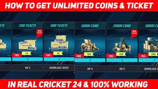 RC24 Unlimited Coins amp Tickets  Real Cricket 24 Unlimited Coins amp Tickets  Real Cricket 24 5 Tips [upl. by Cirred581]