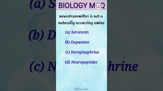 neurotransmitter is notmedicaleducationneetmcqs [upl. by Auqenat9]