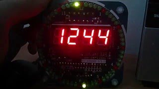 BANGGOOD DIY DS1302 Rotation LED Electronic Clock Kit 51 SCM [upl. by Najed]