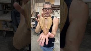 Zebrawood and Purple Heart maker woodworking carpentry wood carpenter heart peace love art [upl. by Riatsala]