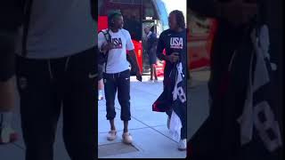 Jrue Holiday made Kawhi laugh😁😁 youtubeshorts teamusa parisolympics2024 kawhileonard kawhi [upl. by Attenyt]