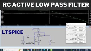 RC Active Low pass filter using LTspice  Op amp filter using Ltspice  Active Low pass filter [upl. by Titos252]