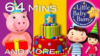 Happy Birthday Song  Plus Lots More Nursery Rhymes  64 Minutes Compilation from LittleBabyBum [upl. by Killoran]