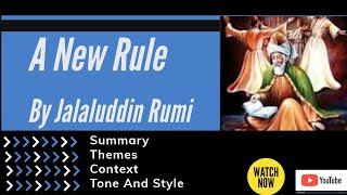 A New Rule By Rumi Summary Themes Structure Tone Explained in Urdu [upl. by Atiloj]