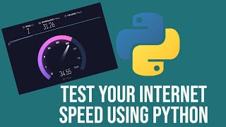 Test your internet speed using python  speedtestcli [upl. by Nealy364]